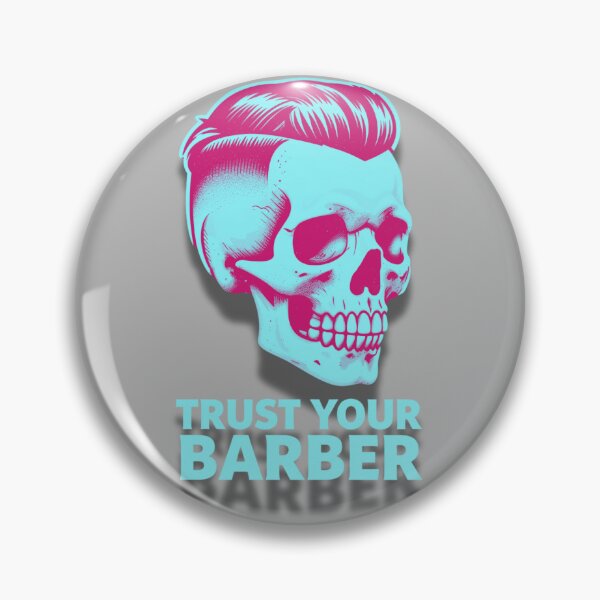 Item preview, Trust Your Barber Teal Cyan Skull Pop Art designed and sold by Barber MD Culture.