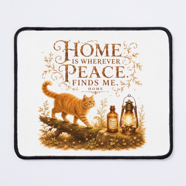 Item preview, Home Is Wherever Peace Finds Me Vintage Cat Cozy Aesthetic designed and sold by AQUILAKREO.