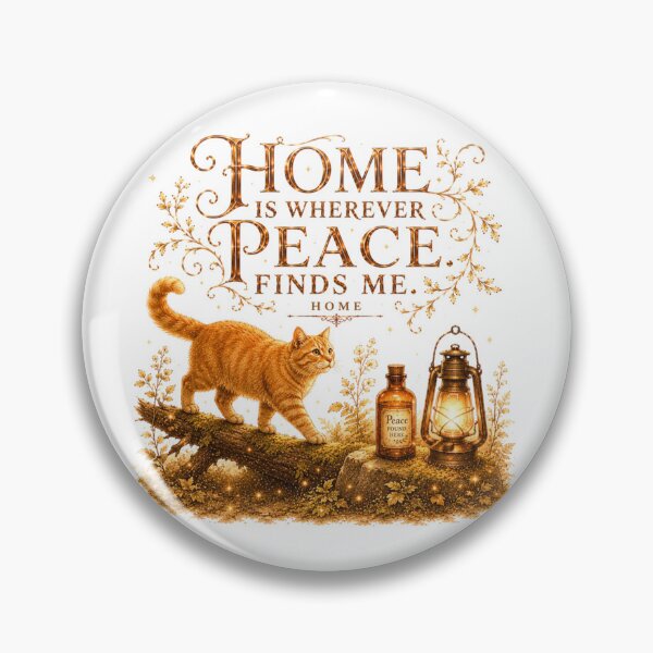 Item preview, Home Is Wherever Peace Finds Me Vintage Cat Cozy Aesthetic designed and sold by AQUILAKREO.