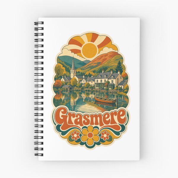 Item preview, Grasmere England Travel Souvenir - Retro Illustration designed and sold by VisualArtsOasis.
