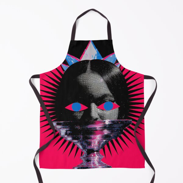 Item preview, Surreal Neon Glitch Goddess Portrait designed and sold by bubblegoth.