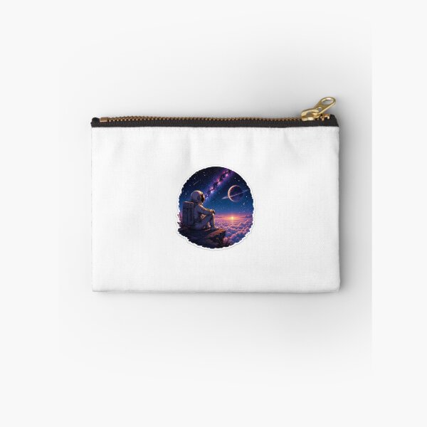 Item preview, Astronaut Watching Cosmic Galaxy Planet Sunset designed and sold by YogiCodeLab.