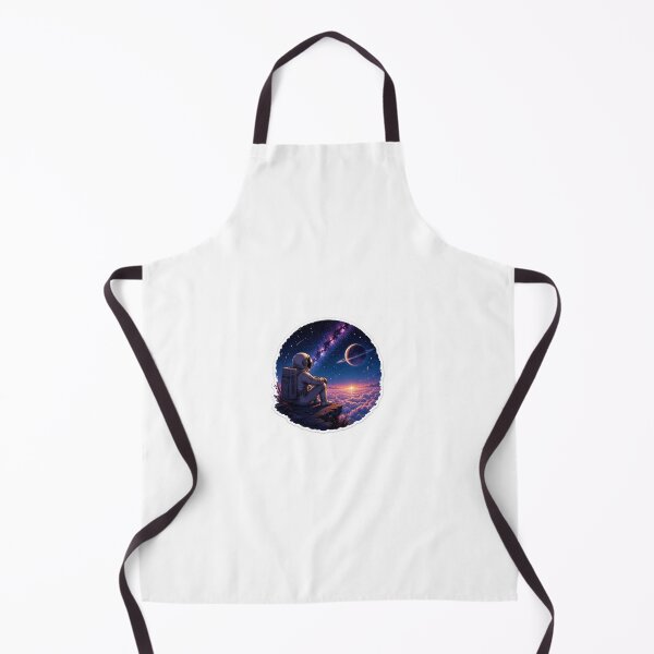Item preview, Astronaut Watching Cosmic Galaxy Planet Sunset designed and sold by YogiCodeLab.