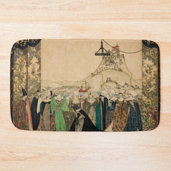 Item preview, Joan of Arc Art - Fantasy Castle Art Nouveau Royal Procession for Gothic Fantasy Lovers designed and sold by RickE.