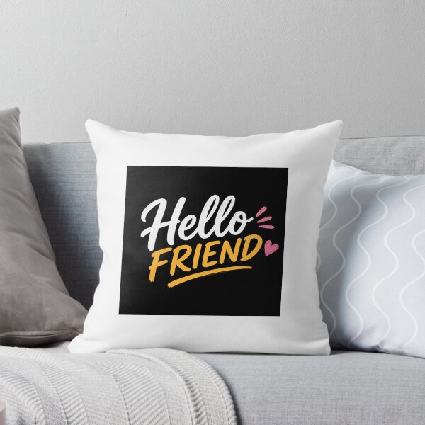 Item preview, Hello Friend Cute Typography Heart Art designed and sold by YogiCodeLab.
