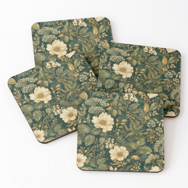 Item preview, Emerald Garden Luxury – Vintage Botanical Seamless Pattern designed and sold by Jandedan.
