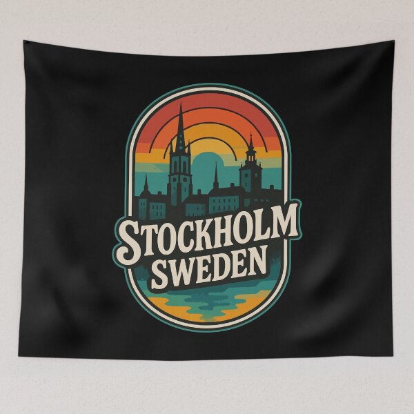 Item preview, Stockholm Capital Sweden Travel designed and sold by TomFrontierArt.