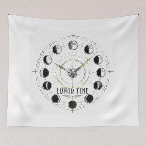 Item preview, Chrome Neo Deco Moon Phase Clock Aliencore Graphic designed and sold by TheRealTaria.