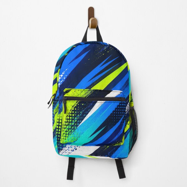 Item preview, Abstract Neon Racing Graphic | Electric Blue Lime Green Streetwear designed and sold by SnazzyStudio1 .