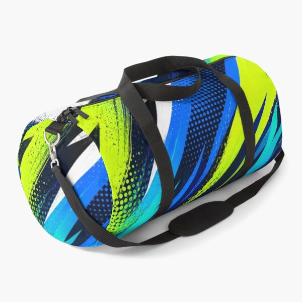 Item preview, Abstract Neon Racing Graphic | Electric Blue Lime Green Streetwear designed and sold by SnazzyStudio1 .