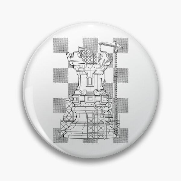 Item preview, Chess Player Rook Construction Build Defence Checkerboard designed and sold by GrandeDuc.