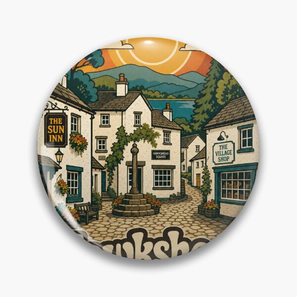 Item preview, Hawkshead England Travel Souvenir - Retro Illustration designed and sold by VisualArtsOasis.