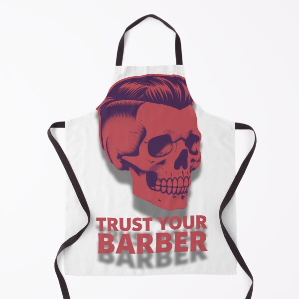 Item preview, Trust Your Barber Red Skull Pompadour Barber Art designed and sold by Barber MD Culture.