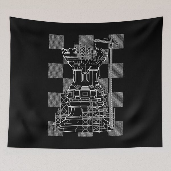 Item preview, Chess Player Rook Construction Build Defence Checkerboard designed and sold by GrandeDuc.
