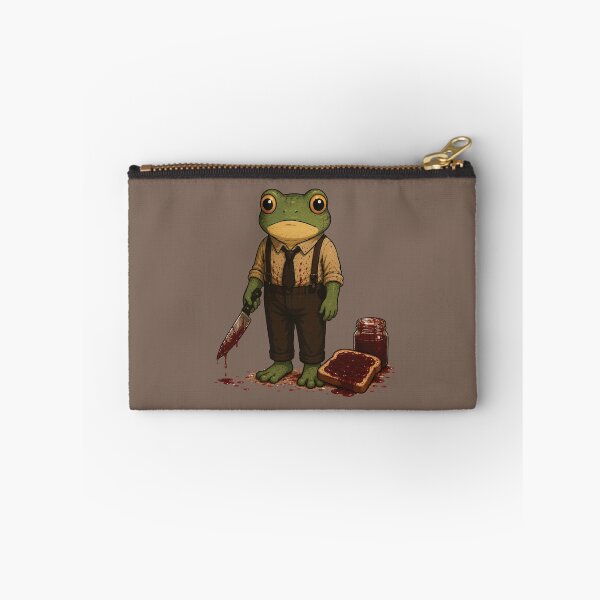 Item preview, Funny Jam Murder Sticker – Frog Strawberry Jam Horror Parody Illustration designed and sold by SimplePoDesign.