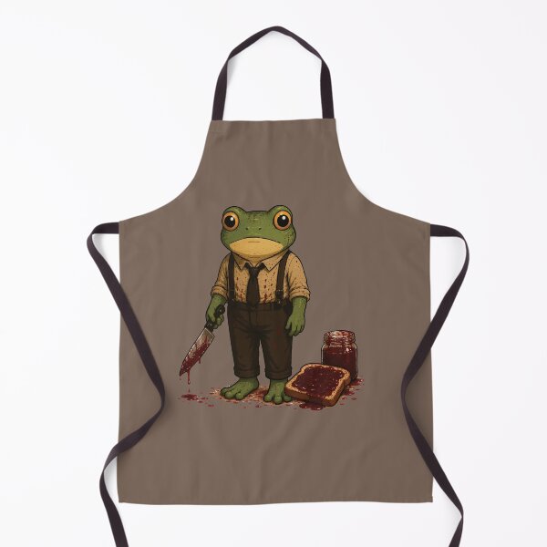 Item preview, Funny Jam Murder Sticker – Frog Strawberry Jam Horror Parody Illustration designed and sold by SimplePoDesign.