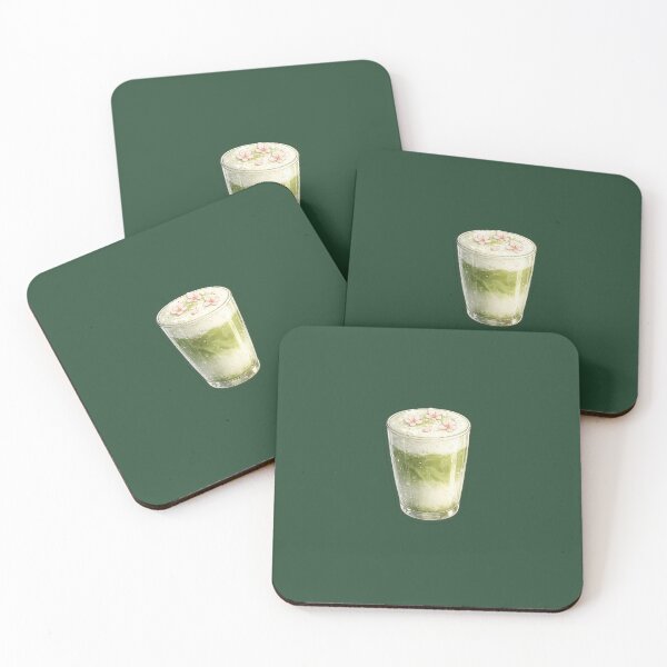 Item preview, Aesthetic Matcha Latte Sticker designed and sold by PawsAndpetalstudio.