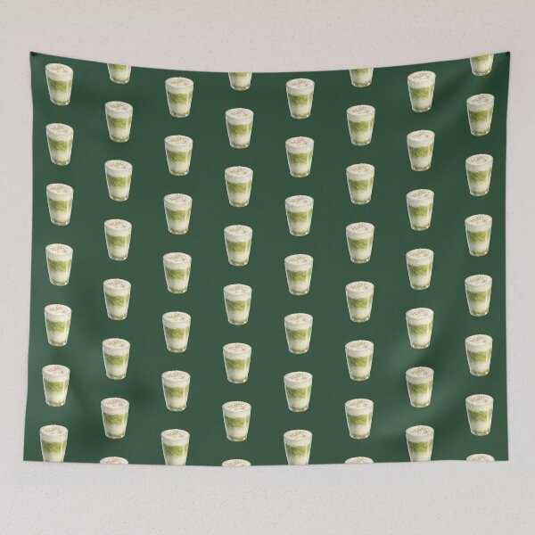 Item preview, Aesthetic Matcha Latte Sticker designed and sold by PawsAndpetalstudio.