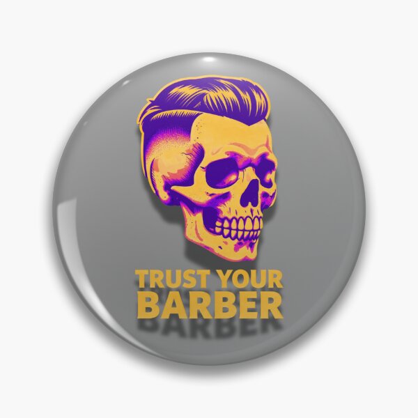 Item preview, Trust Your Barber Yellow Skull Pompadour Barber Art designed and sold by Barber MD Culture.