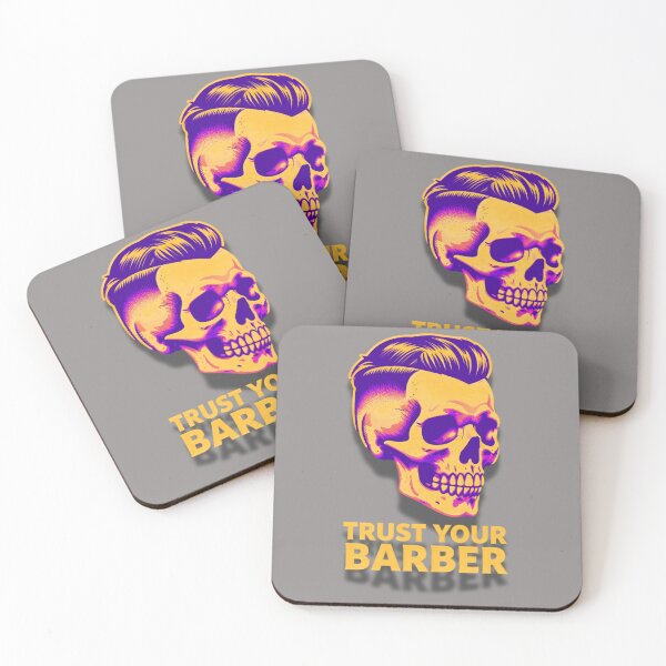 Item preview, Trust Your Barber Yellow Skull Pompadour Barber Art designed and sold by Barber MD Culture.