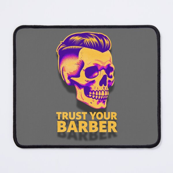 Item preview, Trust Your Barber Yellow Skull Pompadour Barber Art designed and sold by Barber MD Culture.