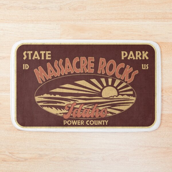 Item preview, Massacre Rocks State Park, Power County, Idaho, badge design designed and sold by Wanderful-roads.