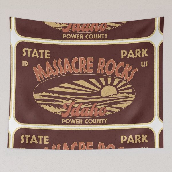 Item preview, Massacre Rocks State Park, Power County, Idaho, badge design designed and sold by Wanderful-roads.