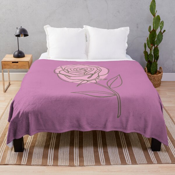 Item preview, Minimalist Pink Rose Botanical Line Drawing designed and sold by sylphgrateess.