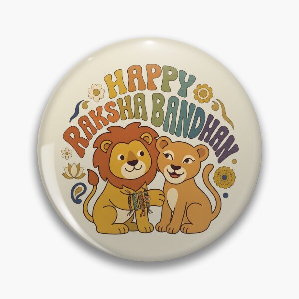 Item preview, Cute Lion & Lioness Raksha Bandhan 70s  designed and sold by dreephic22.