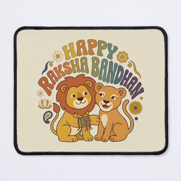 Item preview, Cute Lion & Lioness Raksha Bandhan 70s designed and sold by dreephic22.