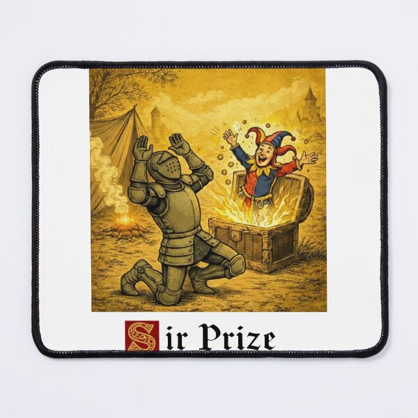 Item preview, Medieval Surprise Knight Cartoon Art designed and sold by nryum.