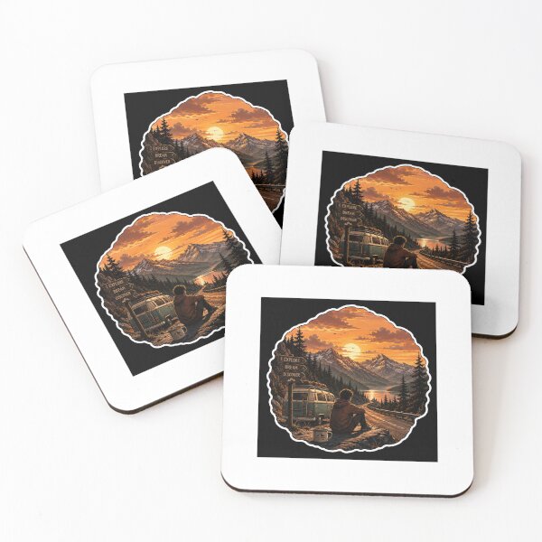 Item preview, Explore Dream Discover Retro Van Sunset designed and sold by YogiCodeLab.