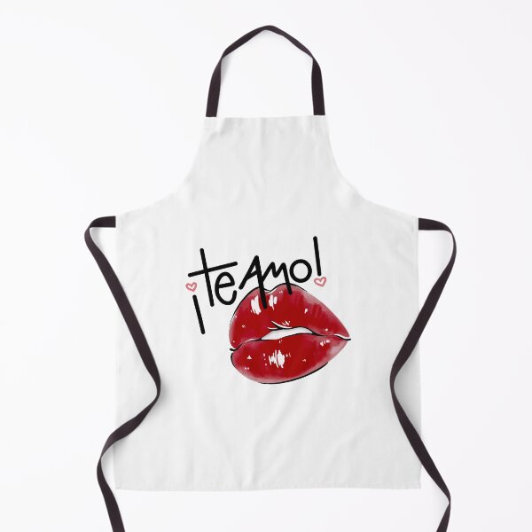 Item preview, ¡Te Amo! – Glossy Red Lips Kiss with Spanish Love Calligraphy designed and sold by Sarah'sCreativeLab.