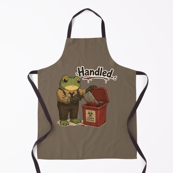 Item preview, Handled Frog Sticker – Funny Biohazard Sharps Disposal Horror Parody designed and sold by SimplePoDesign.