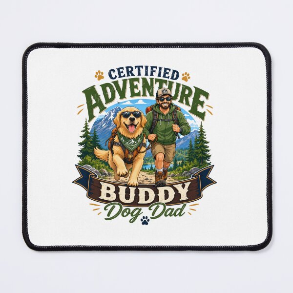 Item preview, Certified Adventure Buddy Golden Retriever Dog Dad T-Shirt designed and sold by Ashley critters.