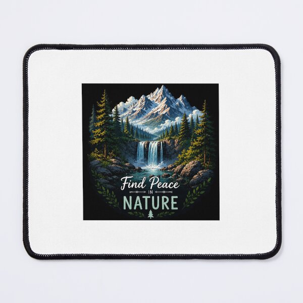 Item preview, Find Peace In Nature Mountain Waterfall designed and sold by YogiCodeLab.
