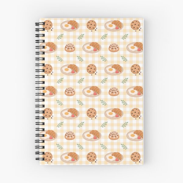 Item preview, Breakfast Croissant Plate and Cookie Gingham Seamless Pattern designed and sold by Anne97s.