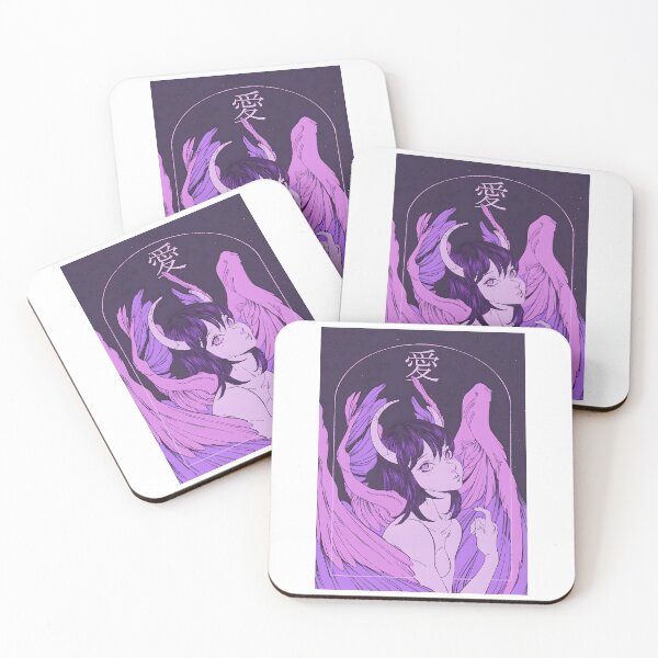 Item preview, Dark angel anime girl love Japanese aesthetic designed and sold by yakima-deona.