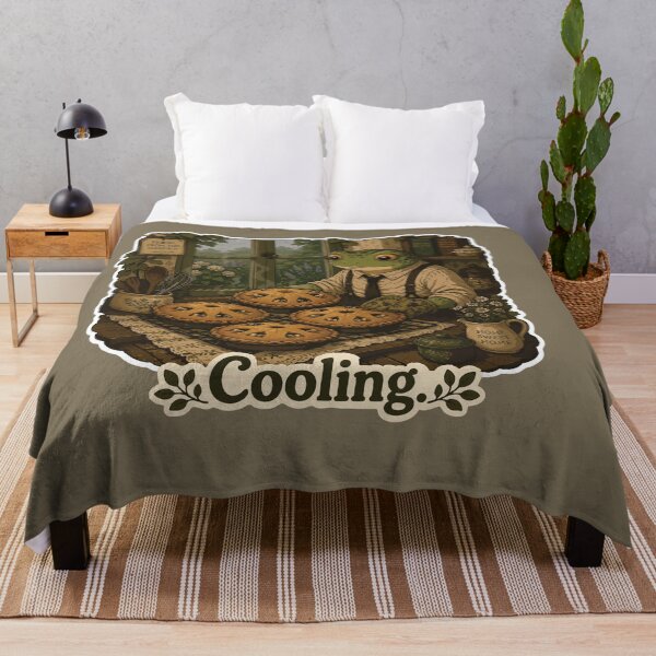 Item preview, Cooling Frog Sticker – Cozy Cottage Pie with Creepy Eyes | Dark Cottagecore Horror designed and sold by SimplePoDesign.