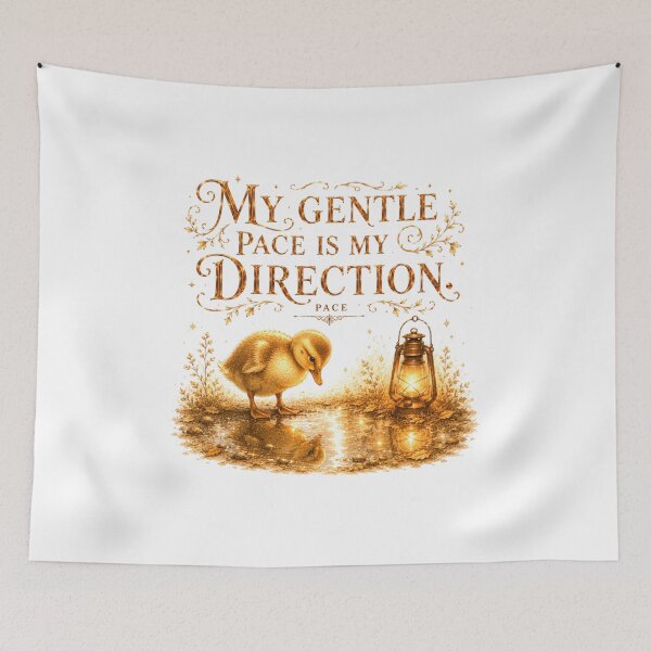Item preview, My Gentle Pace Is My Direction Vintage Duckling Self Care designed and sold by AQUILAKREO.