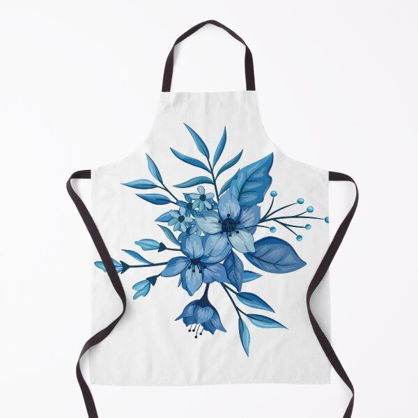 Item preview, Blue Botanical Flower Bouquet Pattern designed and sold by Jyoti Digital Artist.