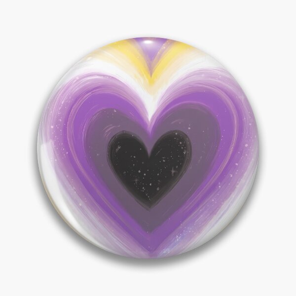 Item preview, Non Binary Pride Heart – Dreamy Aura Pride Heart Aesthetic designed and sold by Cannaxes Studio.