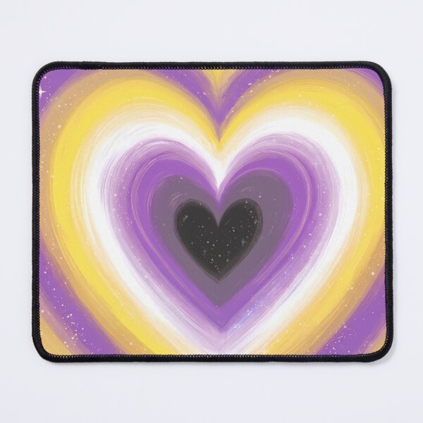 Item preview, Non Binary Pride Heart – Dreamy Aura Pride Heart Aesthetic designed and sold by Cannaxes Studio.