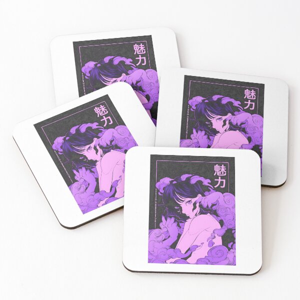 Item preview, Dark anime girl purple smoke dark hands aesthetic designed and sold by yakima-deona.