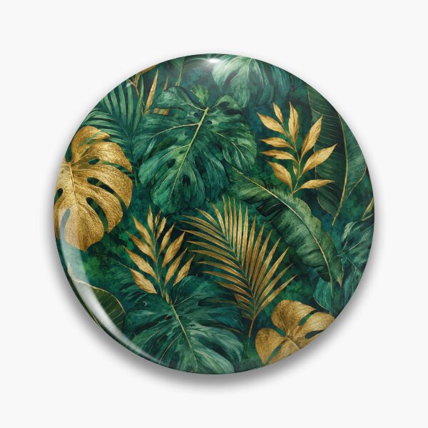 Item preview, Luxury Black & Gold Tropical Leaves Pattern Palm Monstera Banana Leaves Jungle designed and sold by SOUFIANE1991.