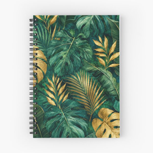 Item preview, Luxury Black & Gold Tropical Leaves Pattern Palm Monstera Banana Leaves Jungle designed and sold by SOUFIANE1991.