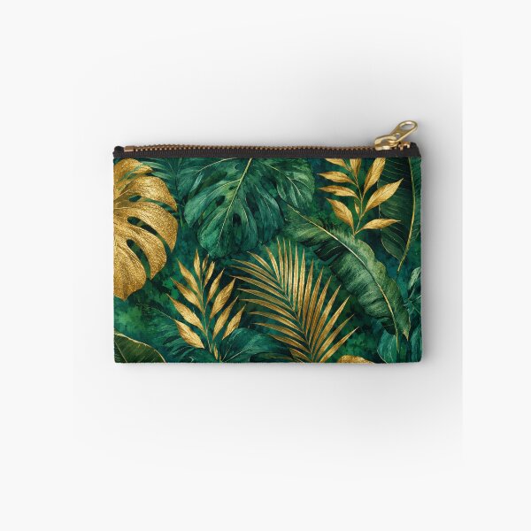Item preview, Luxury Black & Gold Tropical Leaves Pattern Palm Monstera Banana Leaves Jungle designed and sold by SOUFIANE1991.