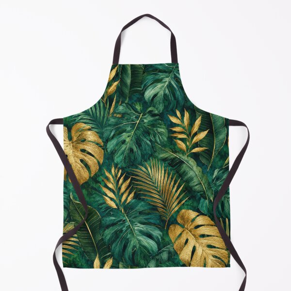 Item preview, Luxury Black & Gold Tropical Leaves Pattern Palm Monstera Banana Leaves Jungle designed and sold by SOUFIANE1991.