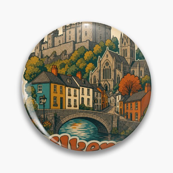 Item preview, Kilkenny Ireland Travel Souvenir - Retro Illustration designed and sold by VisualArtsOasis.