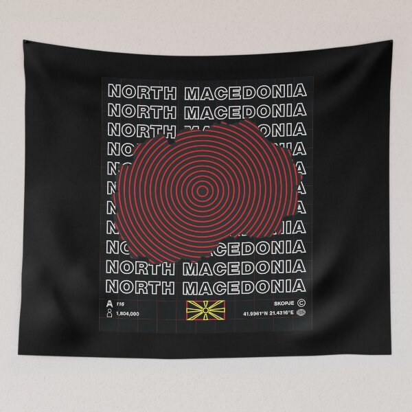 Item preview, North Macedonia Minimal Map designed and sold by Atlas-Array.